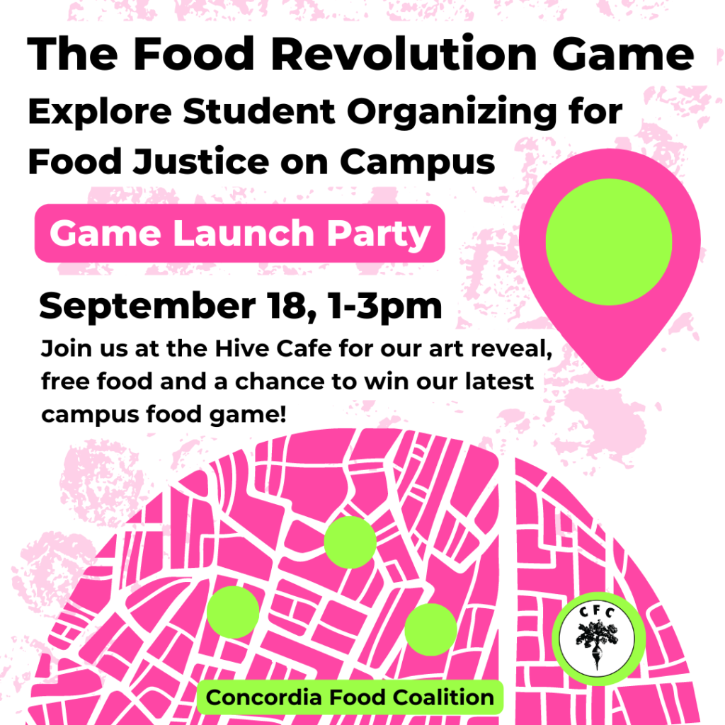 Campus Food Community Updates Concordia Food Coalition